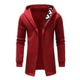 thumbnail image 1 of Birdeem Mens Solid Color Design Zipper Pocket with Velvet Long Sleeved Hooded Casual Jacket, 1 of 7