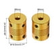 thumbnail image 2 of 5 Pcs 6mm a 6mm Acoplamiento de Eje de Aleación de Aluminio L24.5xD19.5 Acoplador Flexible para Codificadores y Motores, Dorado, 2 of 6