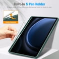 thumbnail image 3 of Fintie Case for Samsung Galaxy Tab S10 Lite/ S10 FE/ S9 FE 5G 10.9 Inch/Tab S9 11 Inch with S Pen Holder, Multi-Angle Viewing Rugged Soft TPU Back Cover with Auto Sleep/Wake, Midnight Green, 3 of 9