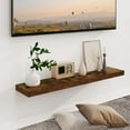 thumbnail image 6 of Floating Shelves for Wall, 40Inch Floating Shelves Set of 2, Hanging Shelf with Invisible Brackets, Wood Shelves for Living Room, Bedroom, Kitchen, Brown, 6 of 13