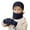 Navy, variant on SUXIAN Children's Winter Scarf Set for Ages 4-10 Hat Gloves Bib Khaki One Size
