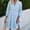 Blue, variant on Women's V Neck Dress, Long Sleeve Button Down Shirt Dress, Plaid Midi Dress with Pocket, Casual Loose Fit A-Line Dress for Daily Wear