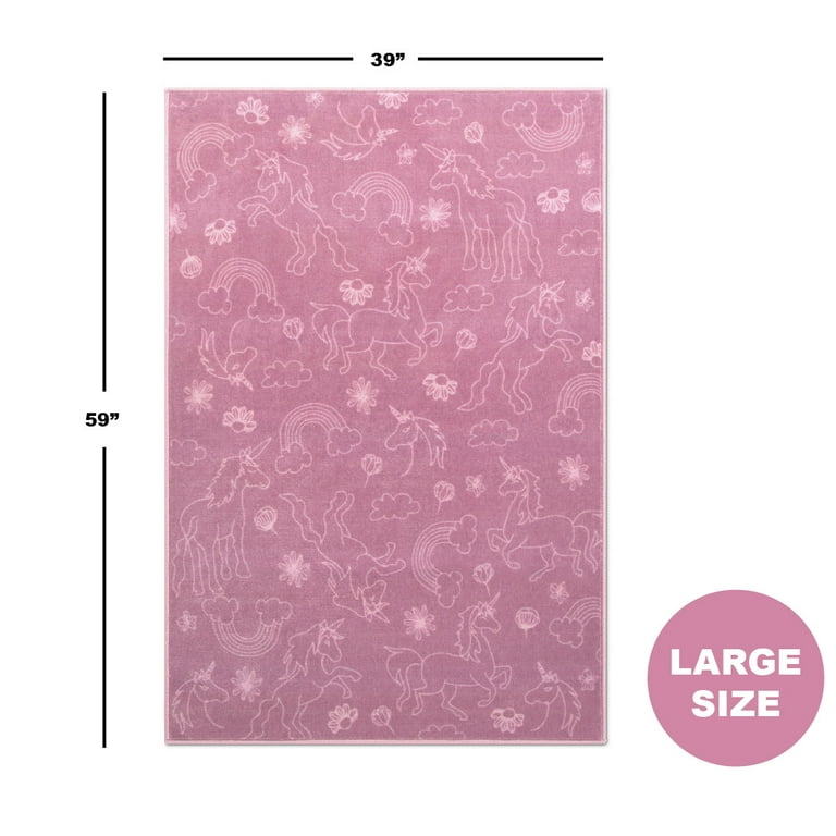 Delta Children Unicorn Area Rug, Pink, Ideal for Child’s Room