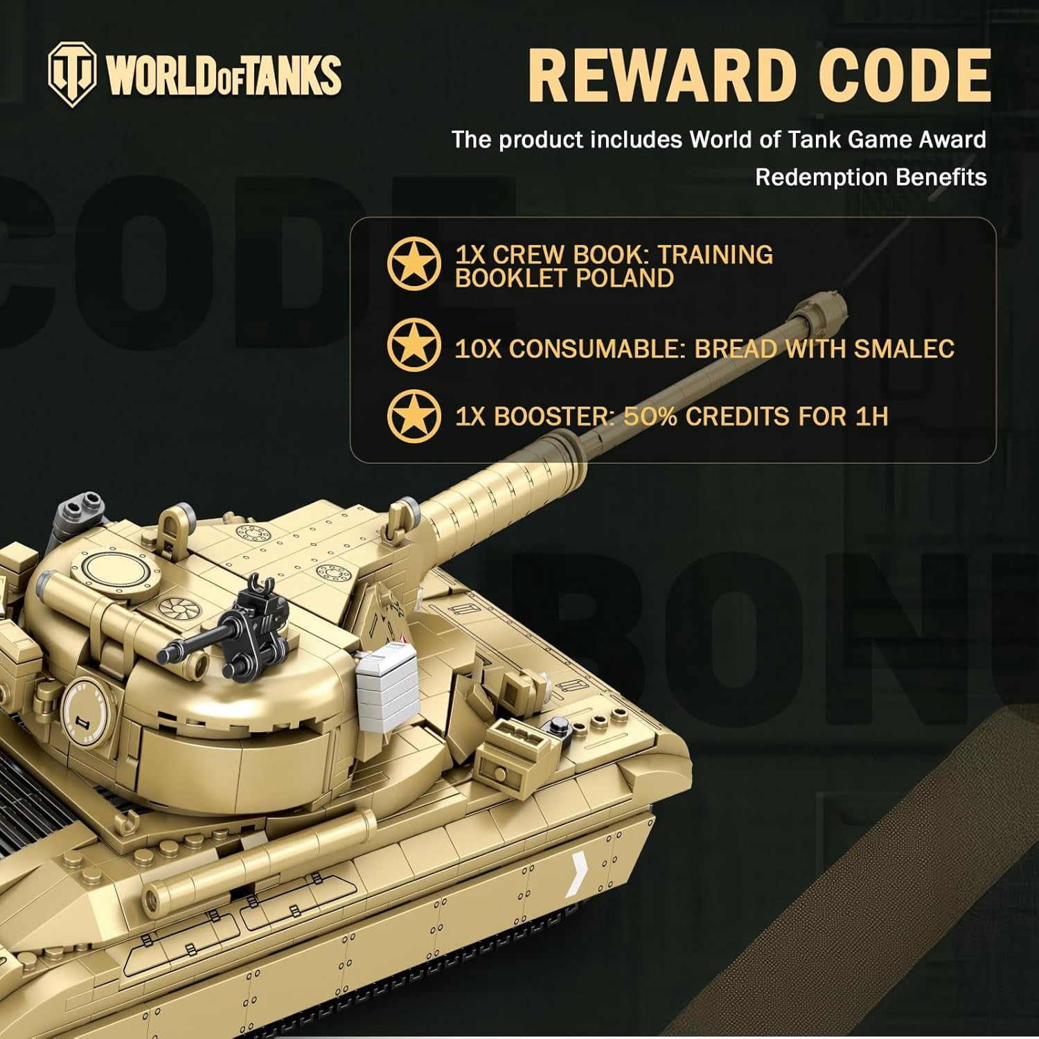60TP Tank Building Set 77036, World of Tanks Authorized Products 1128 PCS, 1:28 Scale Tank Model Kit, Army Tanks Toy Building Kit for Military Fans, Birthday Gifts Ideal for Adults