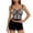 White, variant on Abomasnow Women's Rhinestone Crystal Bustier Crop Top Casual Comfort Punk Club Party Corset Tops