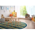 thumbnail image 3 of Joy Carpets Kid Essentials Yipes Stripes 54" Round Indoor Area Rug in Color Bold, 3 of 4