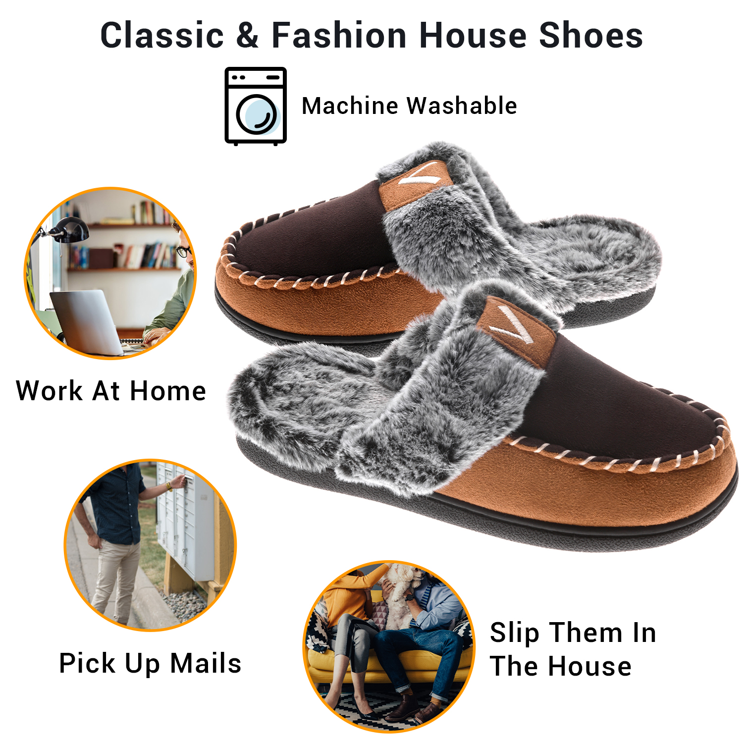 Vonmay Women's Fuzzy Moccasin Memory Foam Slipper photo 4