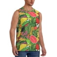 thumbnail image 2 of Balery Fruits Vegetables And Berries Men's Sleeveless Muscle Shirts Workout Tank Top, Moisture Wicking, Odor Protection-3X-Large, 2 of 8