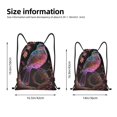 thumbnail image 2 of Kdxio Bird4 Print Drawstring Backpack Bag,Waterproof Draw String Back Sack, Gym Drawstring Bags Swim Bag For Unisex, 2 of 5