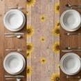 thumbnail image 6 of Wood Sunflowers Table Runner - 70 Inch Long, Kitchen Dining Table Runner Dresser Scarves, Vintage Garden Floral Bees Farmhouse Farmhouse Decor for Coffee Tables Wedding Party Banquet, 6 of 8