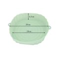 thumbnail image 1 of Bandeja de silicona para freidora de aire de 18 m, molde para pollo frito, alfombrilla de silicona, repuesto para parrilla, color verde, 18 cm, 1 of 6