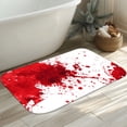 thumbnail image 4 of 1pc Durable Decorative Bathroom Anti-Slip Carpet, Red Ink Blot Thickened Flannel Mat Decor, Machine Washable, Suitable for Bathroom, Bedroom, Living Room, Kitchens Entrance,16x24 inches, 4 of 7