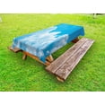 thumbnail image 1 of Clouds Outdoor Tablecloth, Crystal Clouds in the Sky Heavenly Life Hope Symbol Surface of Planetary Body Image, Decorative Washable Fabric Picnic Table Cloth, 58 X 84 Inches,Blue White, by Ambesonne, 1 of 2