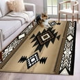 thumbnail image 2 of Area Rugs for Living Room 4x6 Ft, Brown Southwest Non Slip Area Rugs for Kitchen Bedroom Entryway, Farmhouse Boho Aztec Geometric Neutral Washable Carpet Runner Rug Floor Mats for Bedroom Home Decor, 2 of 9