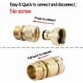 thumbnail image 4 of Season Time Brass Hose Connector Kit, Quick Connect, 3/4 Inch GHT (2 Pack), 4 of 9