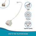 thumbnail image 2 of RJ11 6P4C Male to 2 Ports 6P4C Female Socket Phone Line Splitter Adapter, 2 of 7