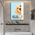 thumbnail image 4 of Funny Dog Cat Bathroom Canvas Wall Art Are You Pooping Poster Cute Animal Poster  Canvas Print Artwork for Toilet Nursery Decor, 4 of 7