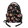 thumbnail image 2 of SCRAWLGOD Black Cat Daisy Floral Print Black Kids Backpack for Girls Boys 17 Inches Large Lightweight School Bag for Primary,Teenage & Elementary Students Bookbag, 2 of 7