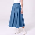 thumbnail image 5 of Maxi Skirts Spring Womens Belt Solid Color Fashionable And Versatile Skirt Women's Outdoor Vacation Style Elegant Long Skirt, 5 of 7