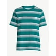 thumbnail image 5 of Free Assembly Men's Triple Stripe Crewneck T-Shirt with Short Sleeves, 5 of 6
