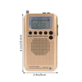 thumbnail image 2 of Radio digital de viaje para acampar al aire libre, senderismo, radio portátil de mano, pantalla LCD recargable, dorado seitruly EL5651-02B, 2 of 2