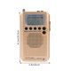 thumbnail image 2 of Radio digital de viaje para acampar al aire libre, senderismo, radio portátil de mano, pantalla LCD recargable, dorado Advancent EL5651-02B, 2 of 2