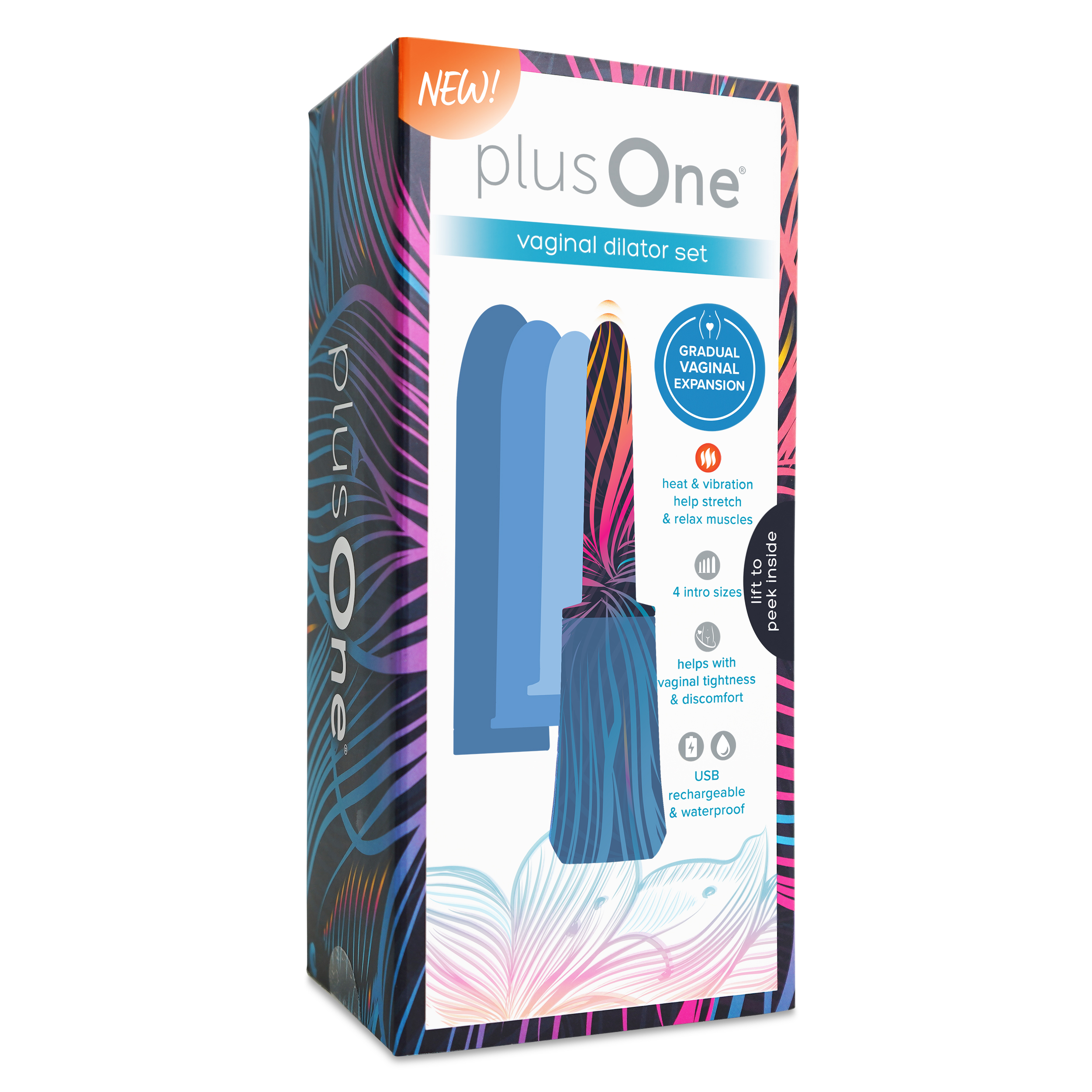 plusOne Vibrating & Warming Vaginal Dilator Set, Intimate Massager, Supports Intimate Wellness