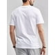 thumbnail image 2 of Camiseta casual de talla regular para hombre, 100 % algodón, cuello redondo, manga corta con estampado geométrico de bulldog, tejido de punto ligeramente elástico, corte regular para hombres altos y c, 2 of 6