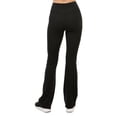 thumbnail image 2 of MOPAS Women's Flat Waistband High Waist Flared Bottom Workout Yoga Pants Leggings, 2 of 4