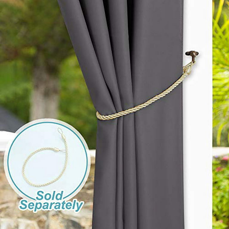  NICETOWN Outdoor Curtain Grommet Top and Bottom, Thermal  Insulated Keeps The Rain Out Versatile Vertical Drape, Blackout Heavy  Weight Wind Break Outdoor Drapery (52 by 108 inches,1 Piece, Tan-Khaki) :  Patio