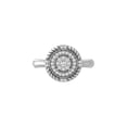 thumbnail image 2 of Araiya Fine Jewelry Sterling Silver Round-shape Lab Grown Diamond Cluster Halo Engagement Ring (1/4 Cttw, D-F Color, VS1 Clarity) Size 6, 2 of 6