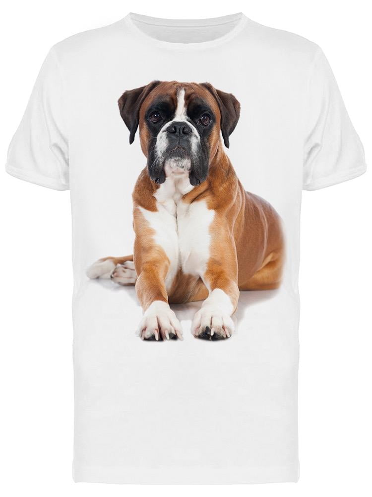 Picture Of Boxer Dog Lying T-Shirt Men -Image by Shutterstock, Male x ...