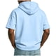 thumbnail image 3 of Ceisia Men's Relaxed Fit Short Sleeve Hooded T-Shirt with Drawstring and Side Pockets Sky Blue M Gifts, 3 of 8