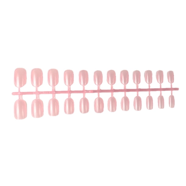 Uñas postizas Minnieouse 24 piezas de ataúd sólidas usables DIY acrílicas para amantes de la manicura Tipo32
