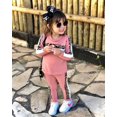 thumbnail image 4 of Kids Baby Girl Fall Clothes, Leopard Stripes Long Sleeve T-Shirt + Leopard Pants 2Pcs Outfits Set, 4 of 5