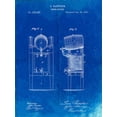 thumbnail image 2 of Borders, Cole 19x24 Black Ornate Wood Framed with Double Matting Museum Art Print Titled - PP186- Faded Blueprint Beer Keg Cooler 1876 Patent Poster, 2 of 4