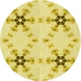 thumbnail image 1 of Ahgly Company Indoor Round Patterned Orange Gold Area Rugs, 5' Round, 1 of 1