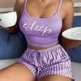 thumbnail image 3 of Sexy Summer Women Pajamas Set Sleepwear Cotton Home Clothes Tops And Shorts Cute Soft Sleeveless Nightwear For Female, 3 of 8