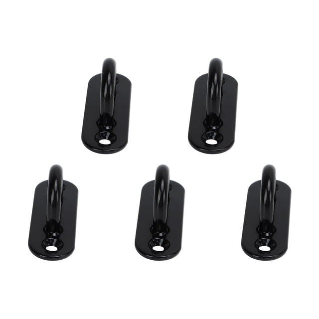 Ceiling Hook Eye Pad, Wear Resistant Perforated Black Strong Bearing Rust Proof Pad Eye Plate For Ceiling Chandelier 6mm/0.24in