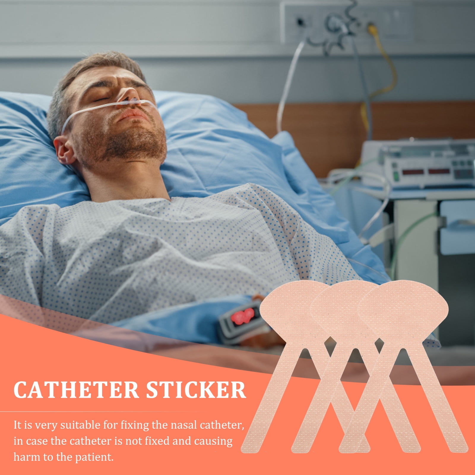 6 Sheets of Catheter Stickers Professional Tube Stickers Adhesive