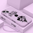 thumbnail image 3 of Funda de teléfono con nivelación individual para Apple, carcasa con cuerda izquierda líquida para iPhone 15, 14, 13, 12, 11 Pro Max Plus, 8, 7, SE, 3 of 5