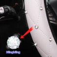 thumbnail image 3 of YISITIAN Bling Elastic Stretch Car Steering Wheel Cover,14.5-15 Inch Crystal Rhinestone Vehicle Steer Wheel Protector,Anti-Slip Diamond Auto Interior Accessories,Universal for Most Cars CJ919-50122, 3 of 6