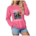 thumbnail image 5 of Leey-World 250th American Anniversary Independence 250 Years of Freedom T-Shirt American Shirts for Women(Hot Pink,2XL), 5 of 9