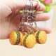thumbnail image 4 of 6 uds llavero de hamburguesa comida rápida hamburguesa con queso hamburguesas llavero simulación comida llavero colgante bolso monedero TUNC Sencillez, 4 of 5