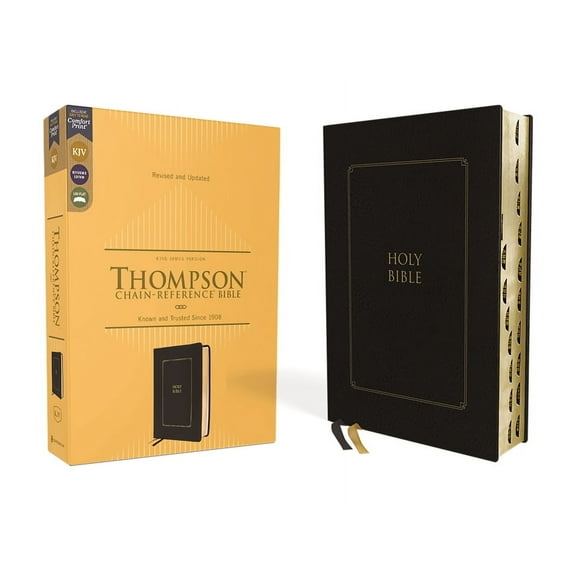 Kjv, Thompson Chain-Reference Bible, Leathersoft, Black, Red Letter, Thumb Indexed, Comfort Print, (Hardcover)