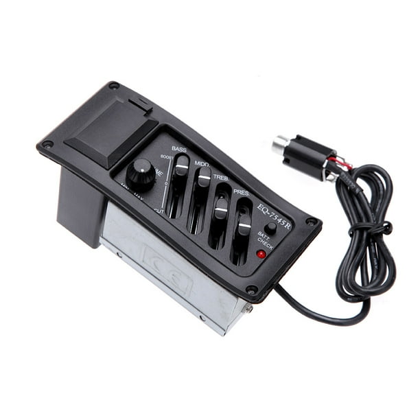 4Band EQ Equalizer Piezo Pickup EQ7545R PreAmp Acoustic Guitar