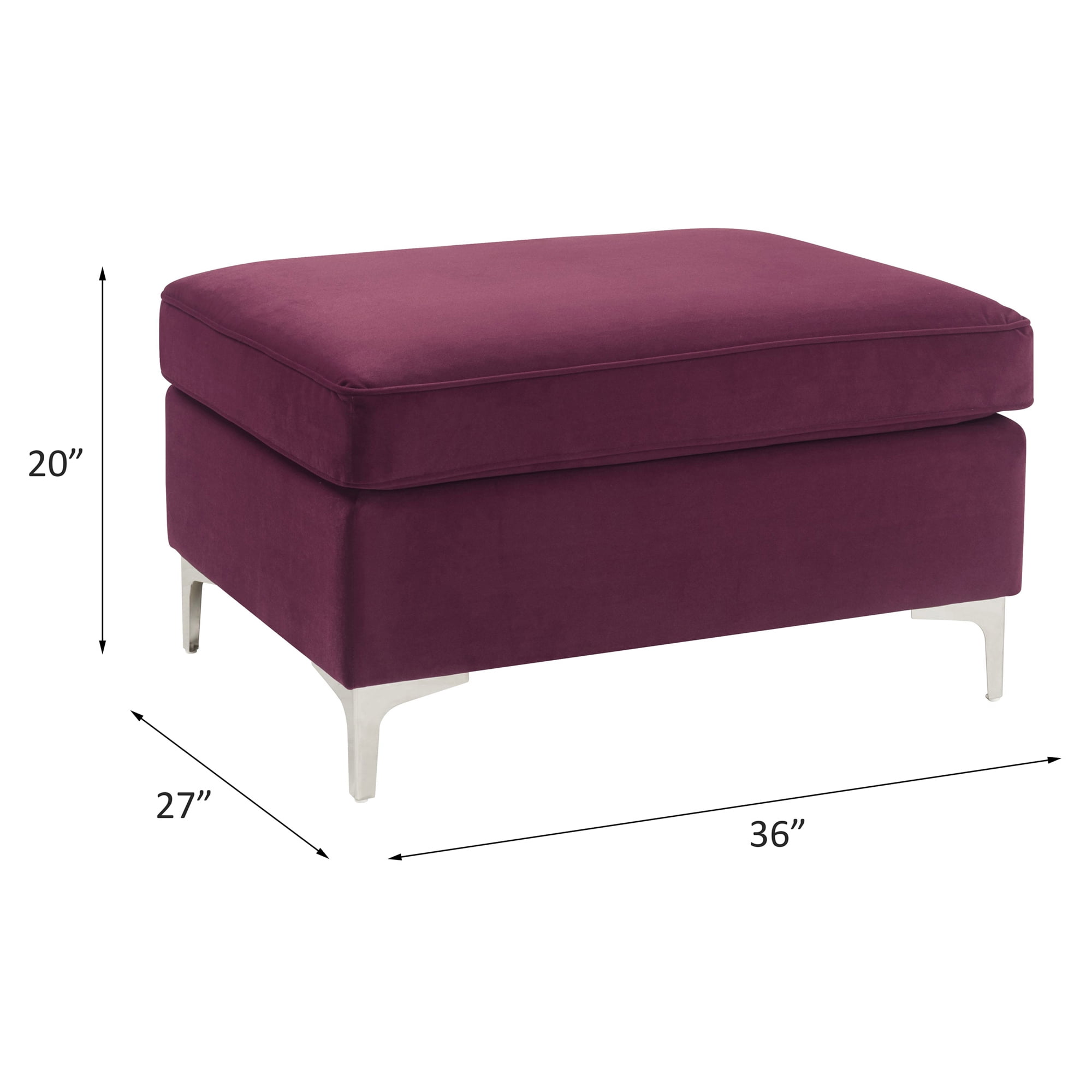 ACME Jaszira Ottoman in Burgundy