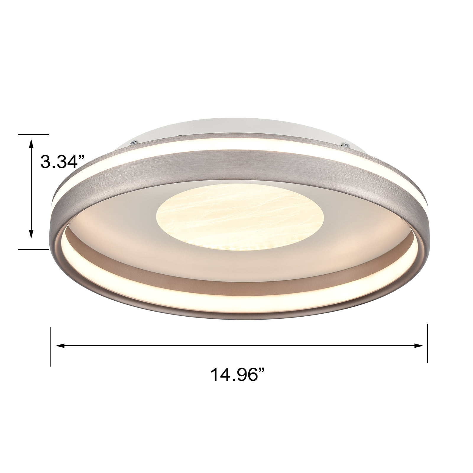 Ancona Modern LED Flush Mount Ceiling Light with Remote Control