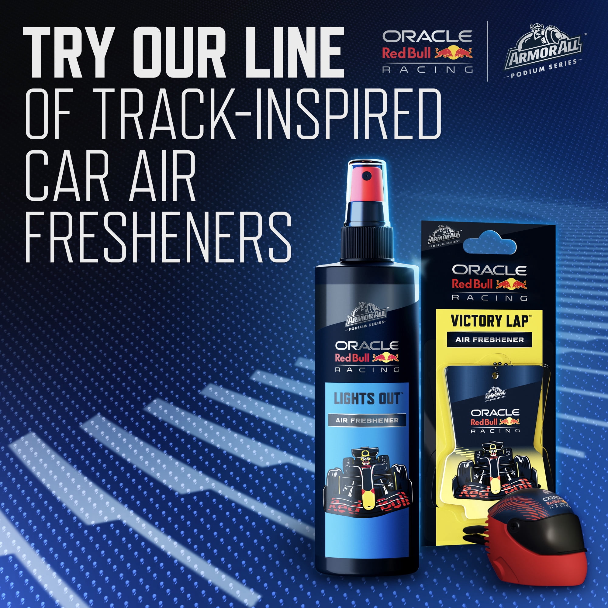 Armor All Podium Series Car Air Freshener Spray (Cherry Charge Scent), 8 oz Bottle, Long Lasting Perfume Blends a Rich Base of Leather and Musk