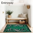 thumbnail image 3 of ODIKA 8'x10' Machine Washable Non-Slip Area Rug, Nautical High Traffic Rug, Green, 94249, 3 of 7